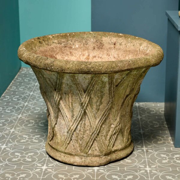 Set of Seven Reclaimed Stone Planters