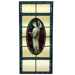 Antique Neoclassical Style Stained Glass Window