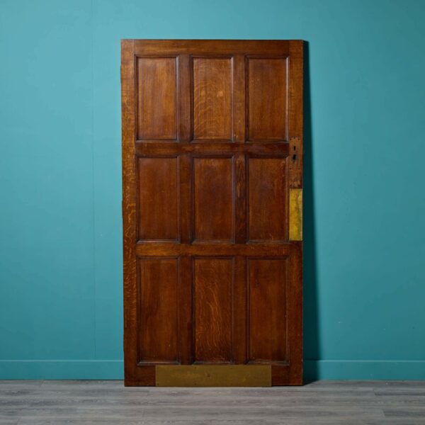 Antique 9 Panel Solid Oak Door