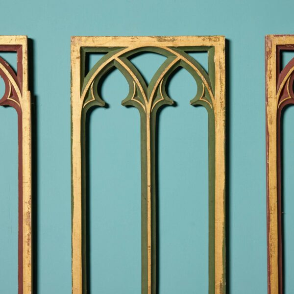Set of 5 Antique Ecclesiastical Carved Panels