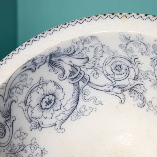 Antique Blue & White Transfer Print Bowl Sink