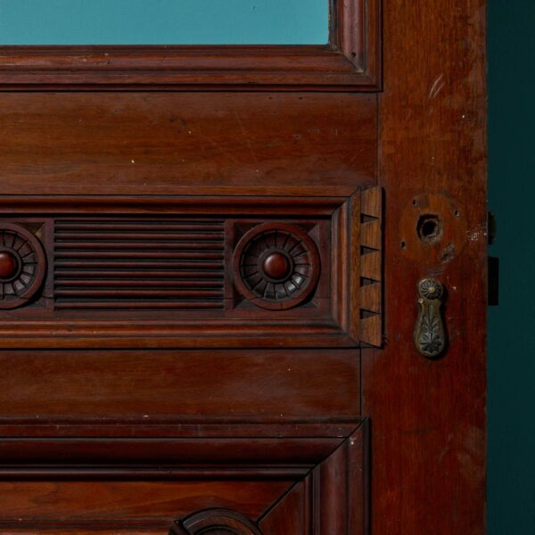 Antique English Mahogany Internal Door for Glazing
