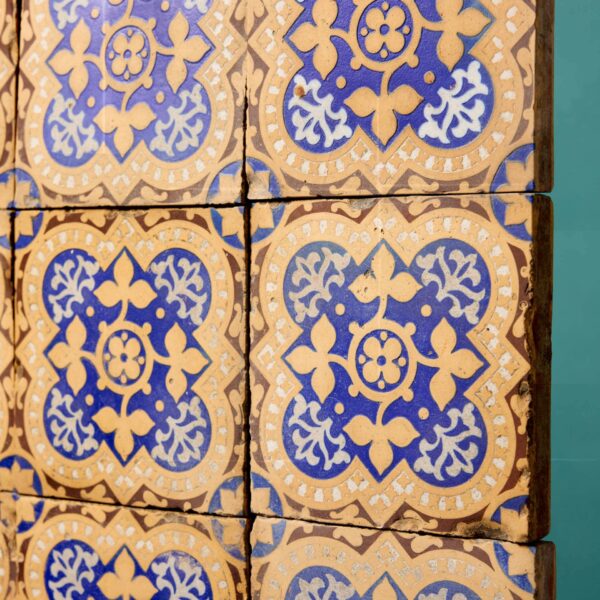 Set of 9 Minton & Co Encaustic Floor Tiles