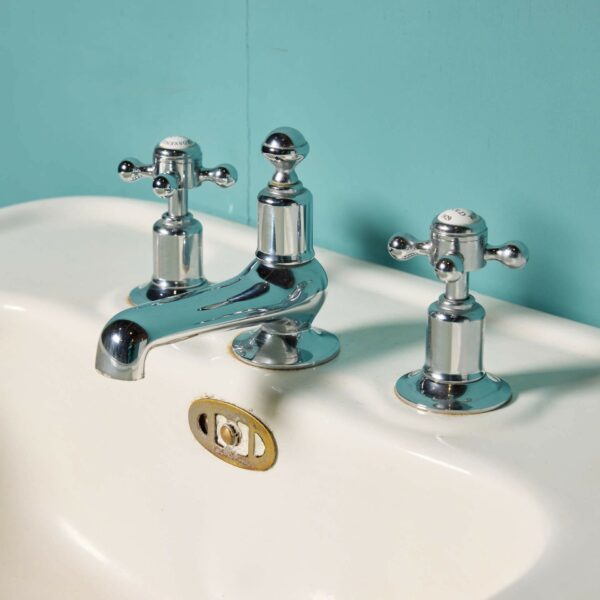 Antique French Double Sink with Porcelain Legs