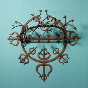 Antique 18th Century Wrought Iron Gate Guard