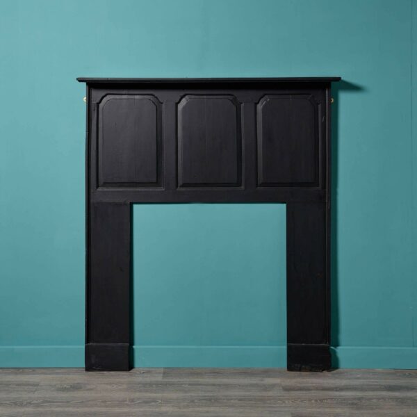 Tall Painted 19th Century Oak Fireplace