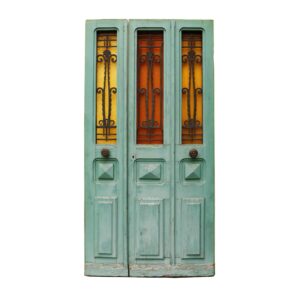 Set of 3 Antique French Art Deco Oak Doors