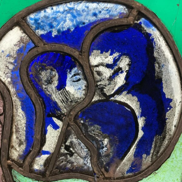 Abstract Modernist Stained Glass Window