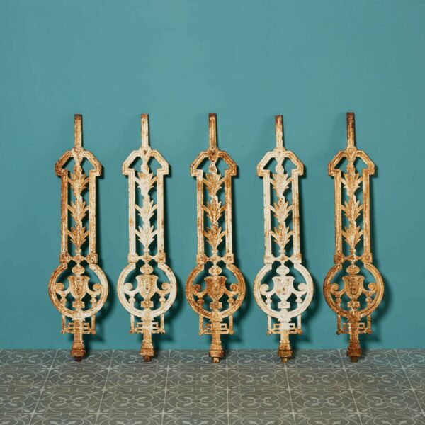Set of 16 Victorian Cast Iron Balustrades