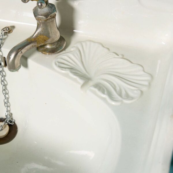 Antique Porcelain Sink with Cast Iron Stand