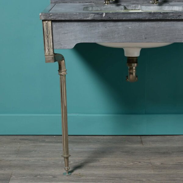 Antique Basin on Marble Stand with Legs
