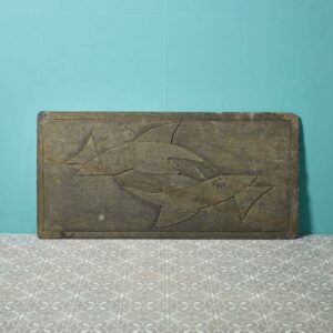 Large Antique Carved Fish Slate Panel