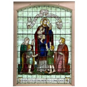Very Large Reclaimed Religious Stained Glass Window