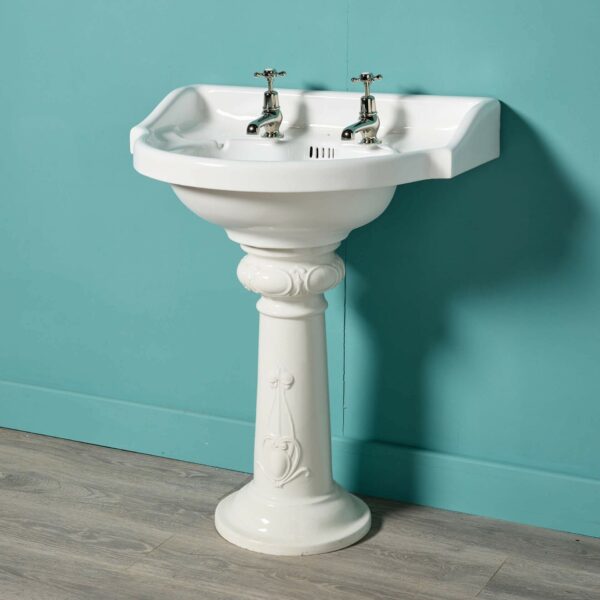 Antique Shanks & Co Art Nouveau Pedestal Sink