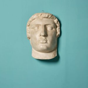 Plaster Wall Hanging Bust of Colossus After the Antique