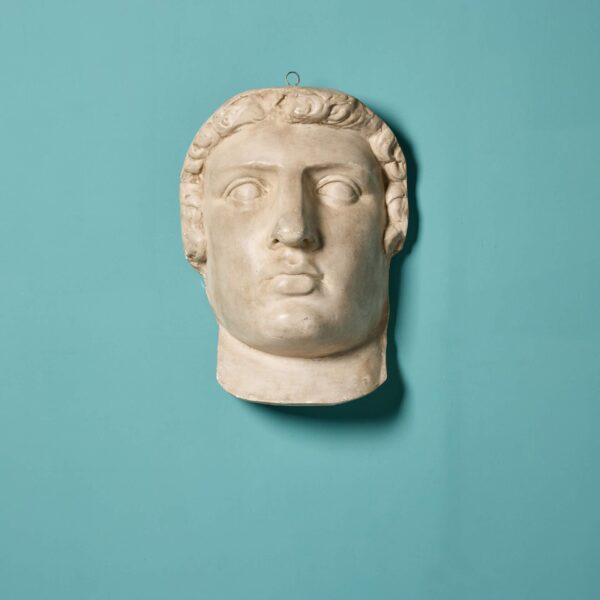 Plaster Wall Hanging Bust of Colossus After the Antique