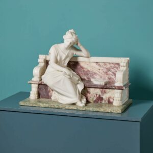 Antique Marble Sculpture depicting ‘Reverie: In the Days of Sappho’