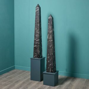 Pair of Large Orthoceras Obelisks