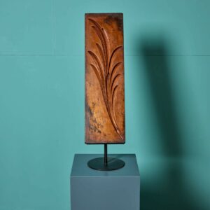 Antique Carved Wooden Palm Leaf Mould Ex. Tucker Collection