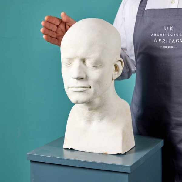 Plaster Life Face Cast of a Male Ex. Tucker Collection