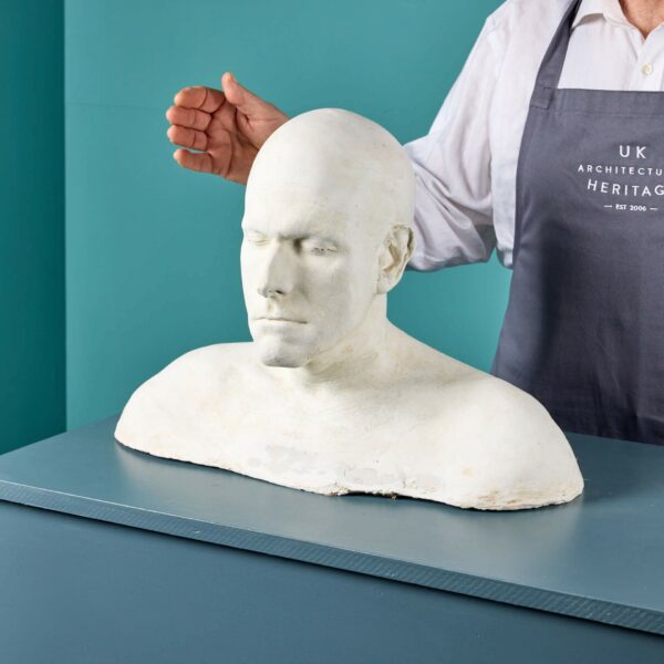 Plaster Life Face Cast of Norman Large Ex. Tucker Collection