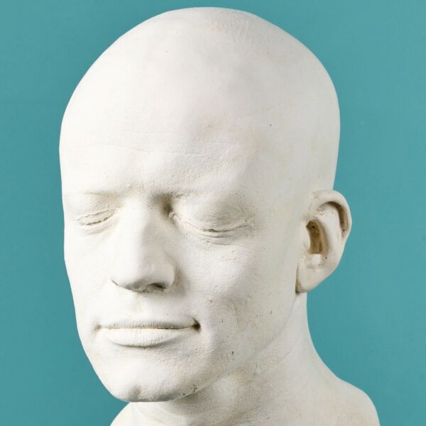 Plaster Life Face Cast of a Male Ex. Tucker Collection