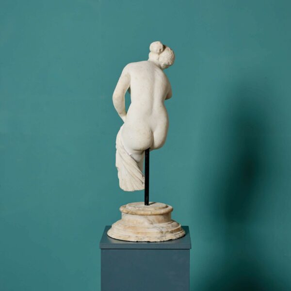 Statuary Marble Sculpture of the Bathing Venus after the Antique