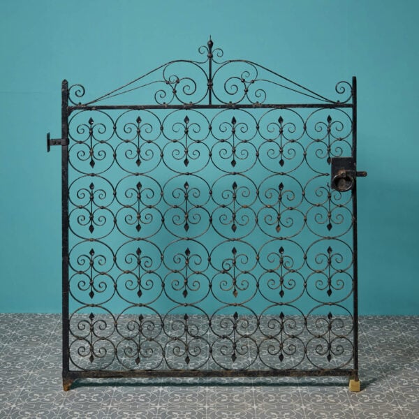 Victorian Wrought Iron Side Gate with Scrolls
