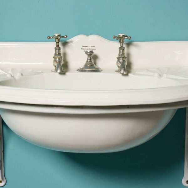 Antique Shanks & Co Wash Basin with Wall Bracket