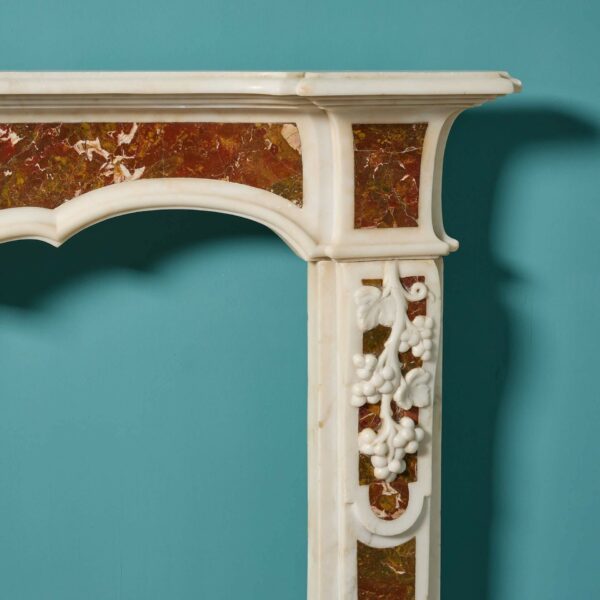 Antique Italian Statuary & Red Jasper Marble Fire Surround C.1760