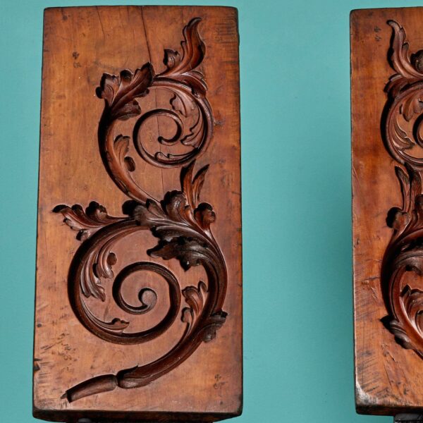 Pair of Antique Carved Wooden Moulds Ex. Tucker Collection