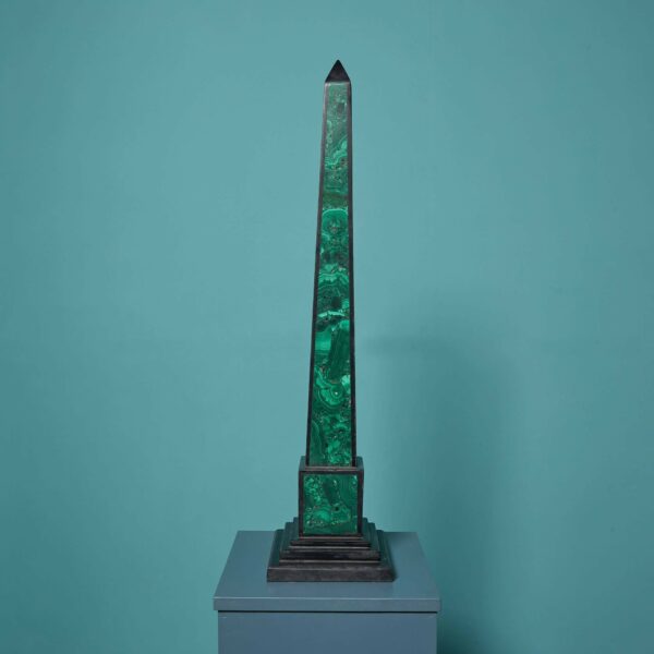 Malachite & Black Marble Obelisks