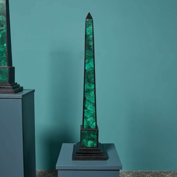 Malachite & Black Marble Obelisks