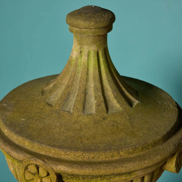 Pair of Antique York Stone Finials