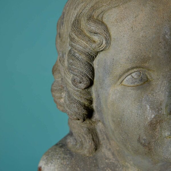 Antique Cast Iron Statue of a Praying Child