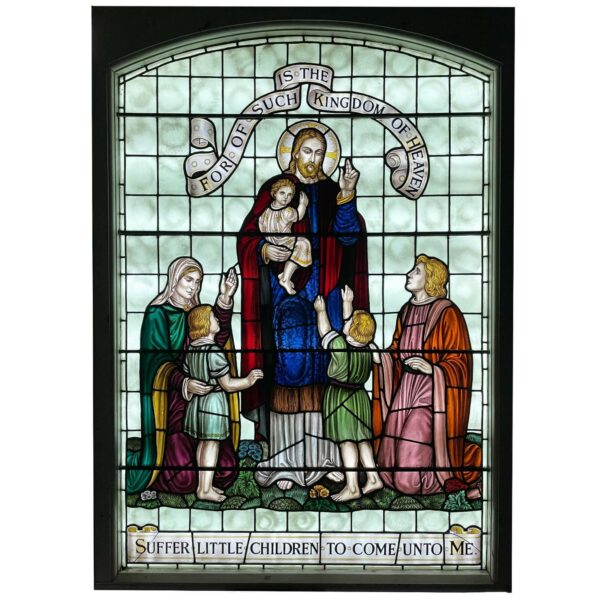 Very Large Reclaimed Religious Stained Glass Window