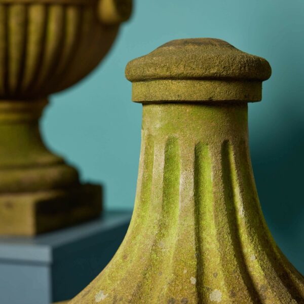 Pair of Antique York Stone Finials