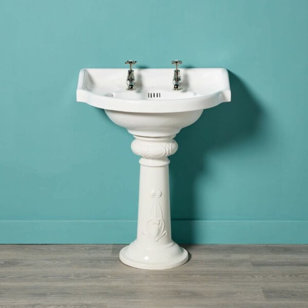 Antique Shanks & Co Art Nouveau Pedestal Sink