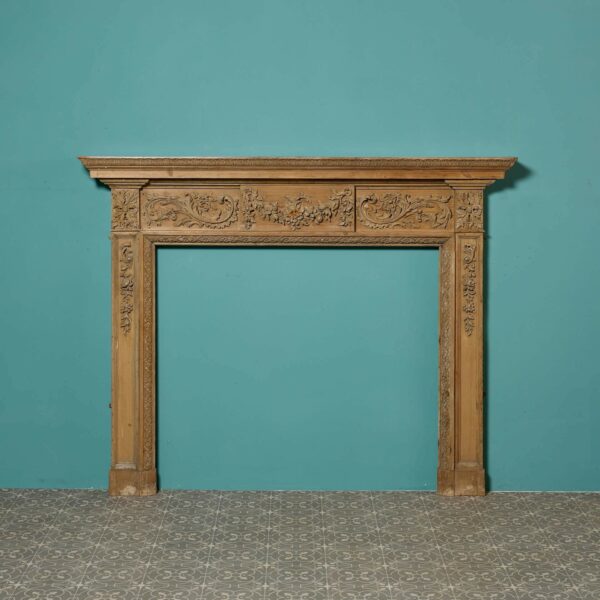 Antique Georgian Style Carved Pine Fire Surround