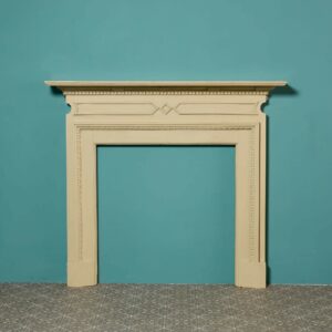 Antique English Painted Oak Fireplace