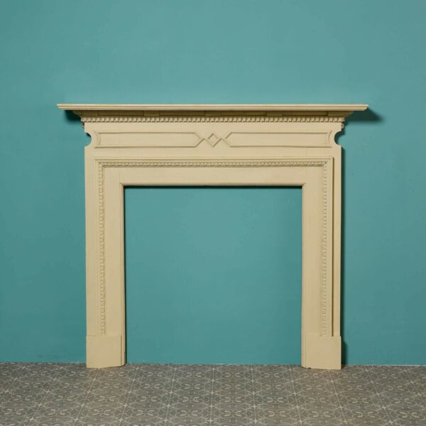 Antique English Painted Oak Fireplace