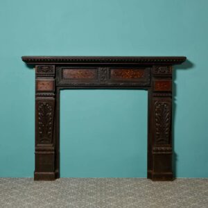Antique 19th century Jacobean Carved Oak Fireplace
