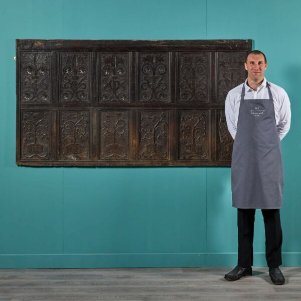 Large Antique 17th Century Carved Oak Panel