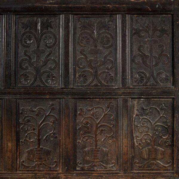 Large Antique 17th Century Carved Oak Panel