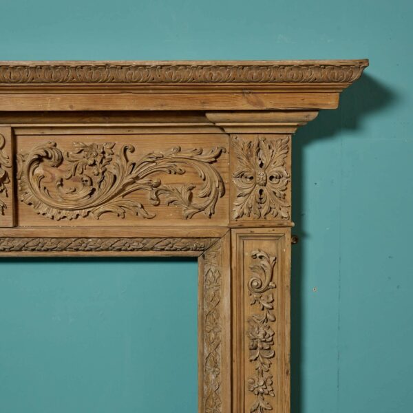 Antique Georgian Style Carved Pine Fire Surround