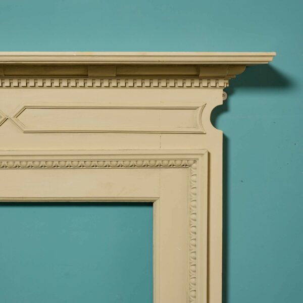 Antique English Painted Oak Fireplace