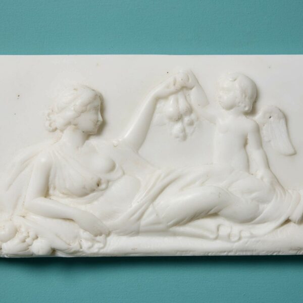 Three Neoclassical White Statuary Marble Plaques