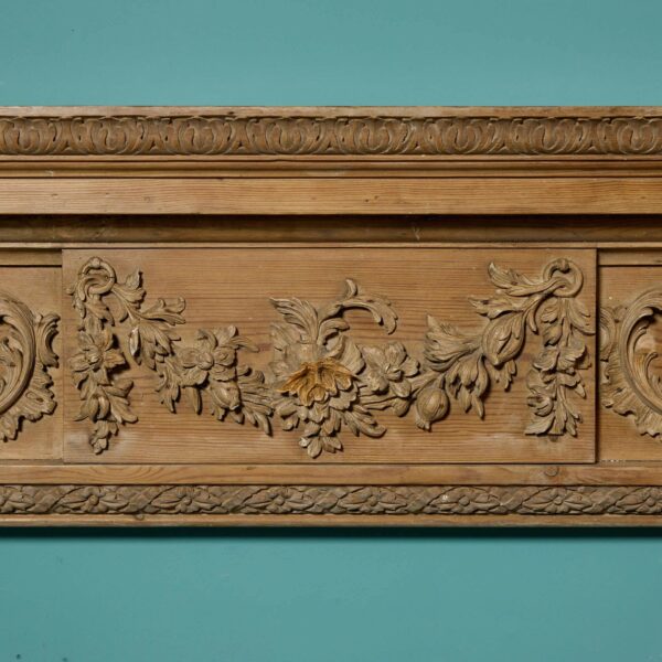 Antique Georgian Style Carved Pine Fire Surround