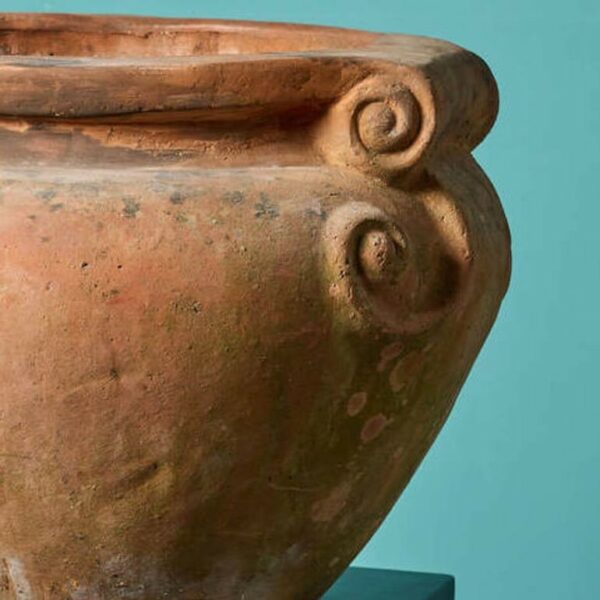 Reclaimed Compton Style Terracotta Scroll Pot