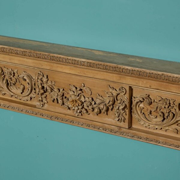 Antique Georgian Style Carved Pine Fire Surround